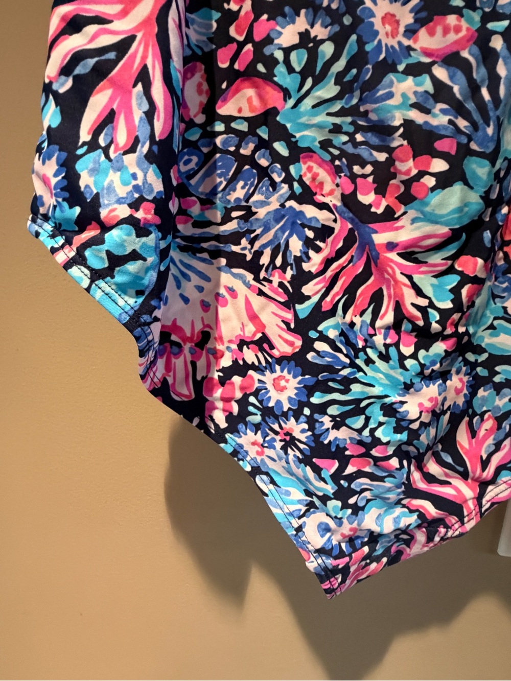 Stella Parker Pink & Blue Floral One-Piece Swimsuit XL - Picture 6 of 6